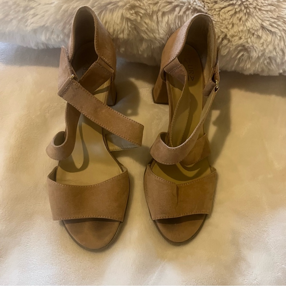 Naturalizer Adele Beige Women's Block Heels